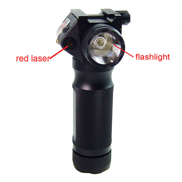 Tactical Combo Vertical Foregrip & Flashlight & RED Laser Sight